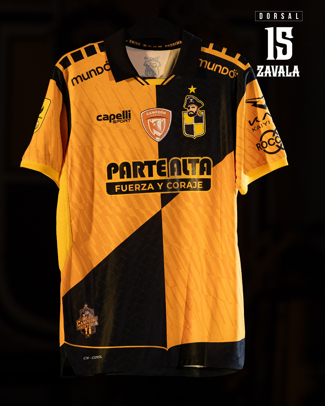 CAMISETA COQUIMBO UNIDO / PARTE ALTA / ZAVALA 15 Coquimbo Unido SADP