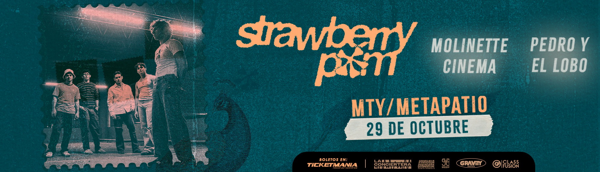 Strawberry Pom + Pedro y El Lobo + Molinette Cinema en Mty