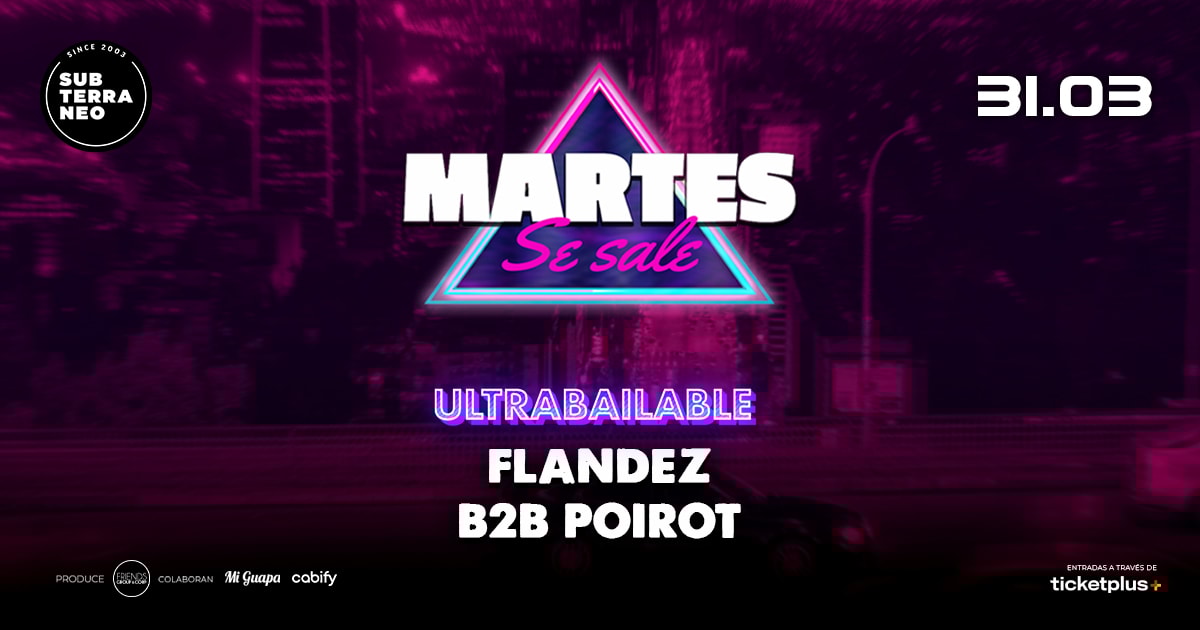 MARTES SE SALE! ★ MARTES 31 MARZO ★ Club Subterráneo (+21)