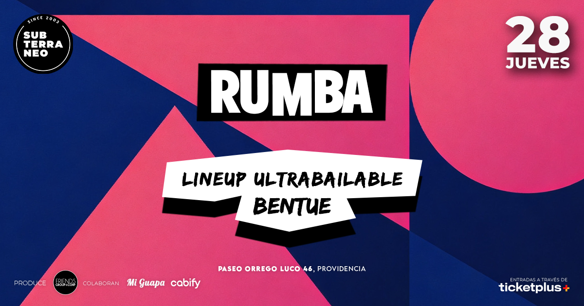 RUMBA Full Ultrabailable ★ JUEVES 28 MAYO ★ Club Subterráneo (+21M & +23H)