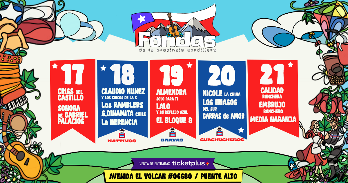  Fondas y Ramadas de la Provincia Cordillera 2025