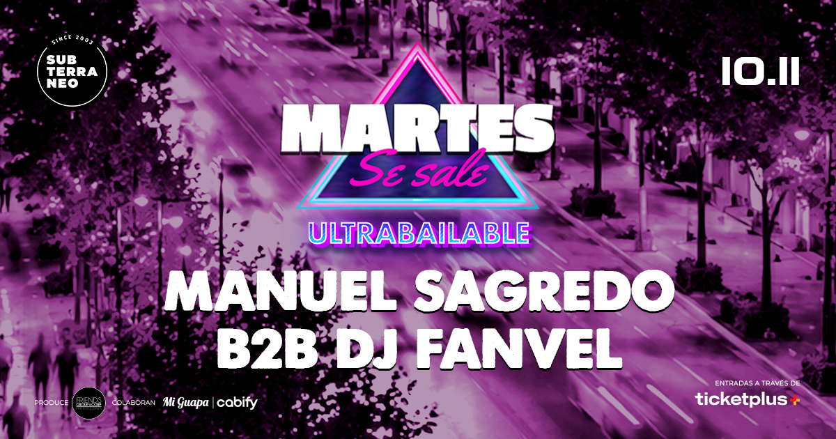 MARTES SE SALE! ★ MARTES 10 NOVIEMBRE ★ Club Subterráneo (+21)