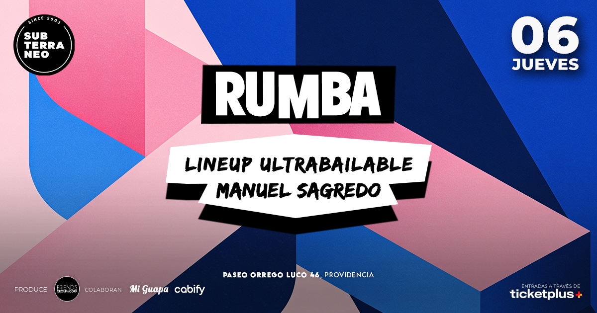 RUMBA Full Ultrabailable ★ JUEVES 06 AGOSTO ★ Club Subterráneo (+21M & +23H)