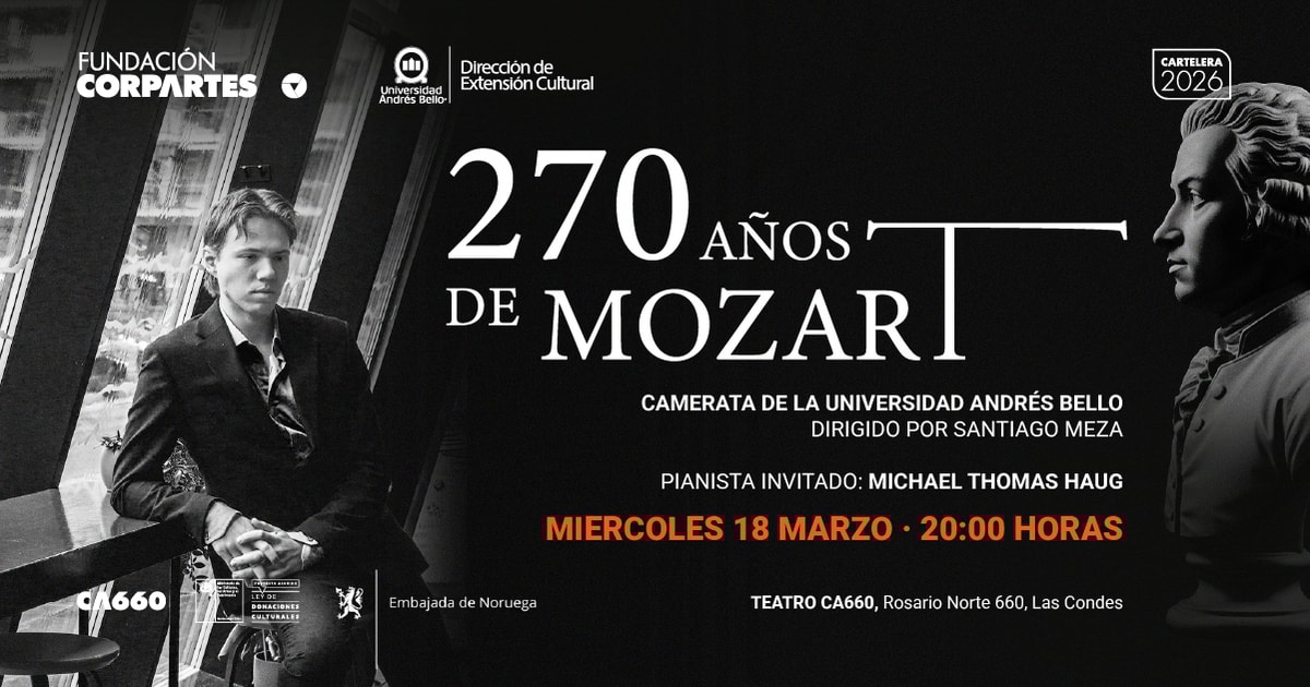270 AÑOS DE MOZART | Teatro CA660 Santiago