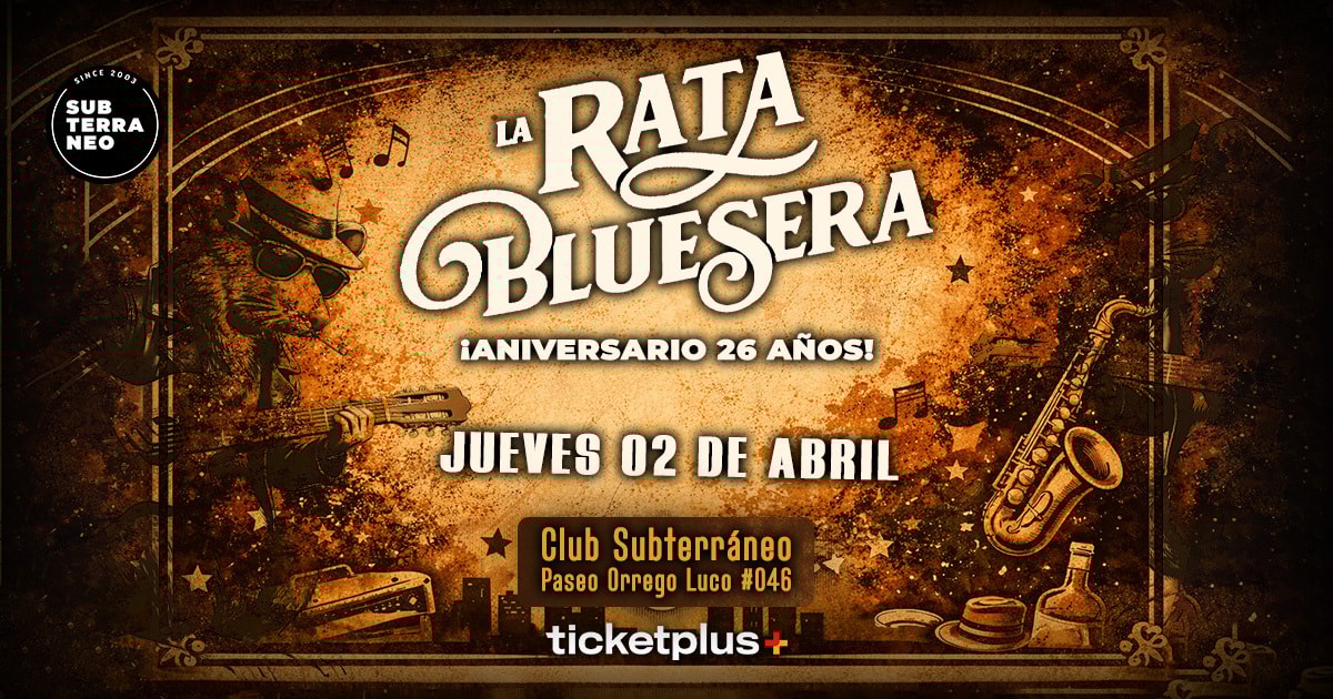 LA RATA BLUESERA 🎵 JUEVES 02 ABRIL ★ Club Subterráneo 