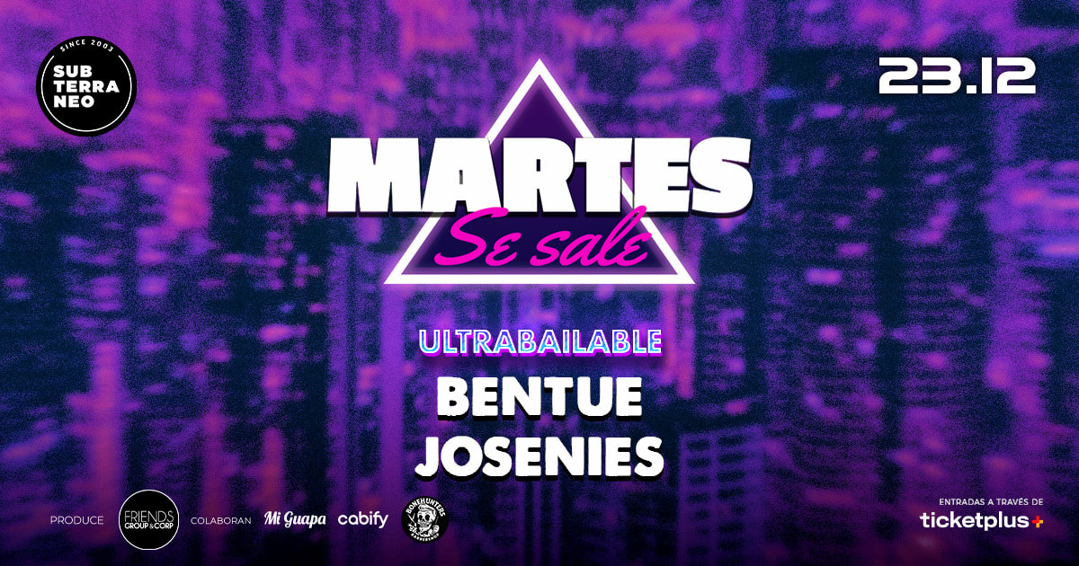 MARTES SE SALE! ★ MARTES 23 DICIEMBRE ★ Club Subterráneo (+21)