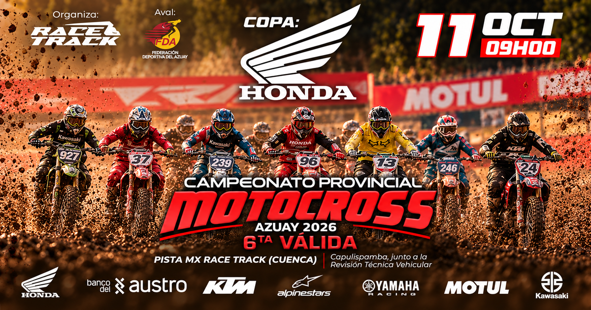 CAMPEONATO PROVINCIAL DE MOTOCROSS AZUAY 2026 6TA VÁLIDA