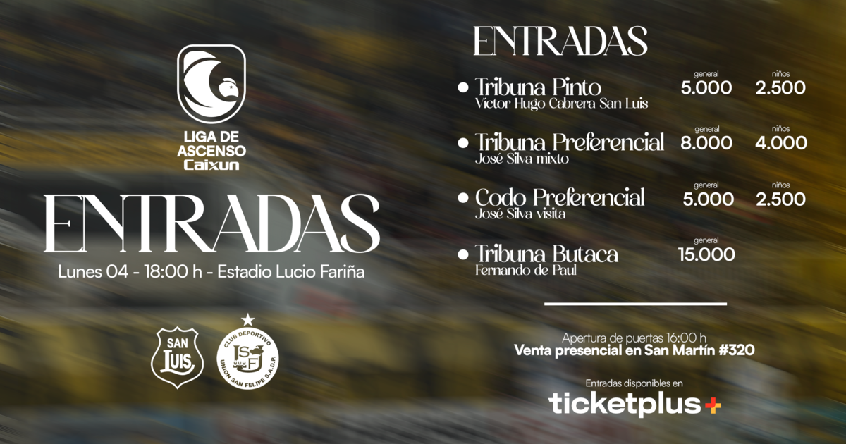 San Luis de Quillota vs Unión San Felipe - Liga de Ascenso Caixun 2026