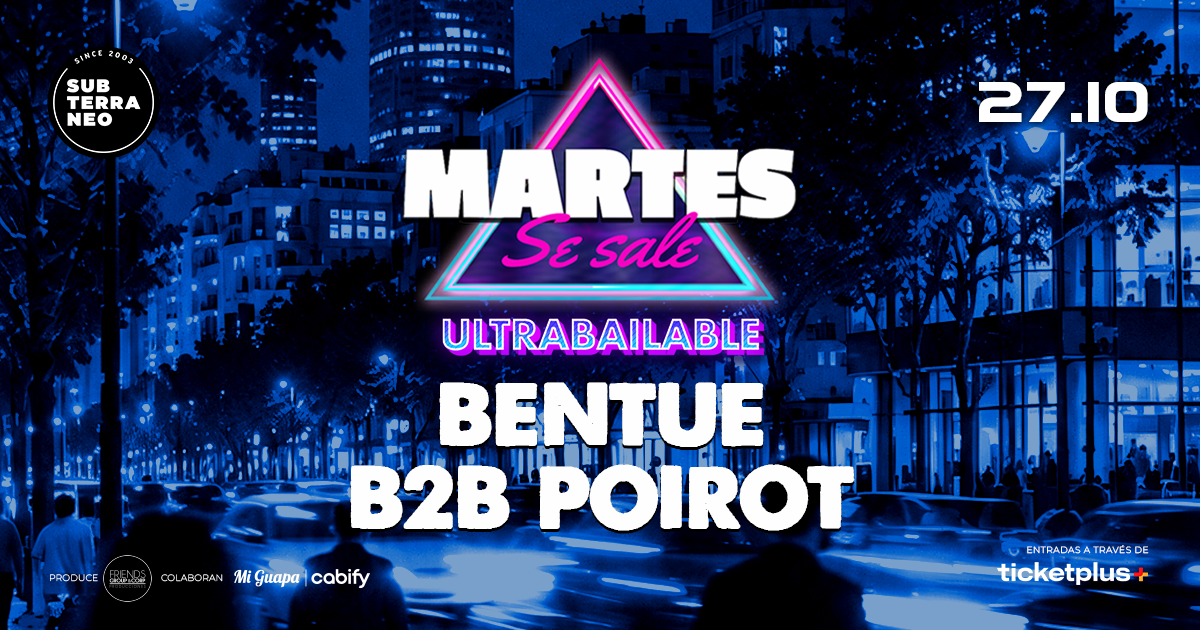 MARTES SE SALE! ★ MARTES 27 OCTUBRE ★ Club Subterráneo (+21)