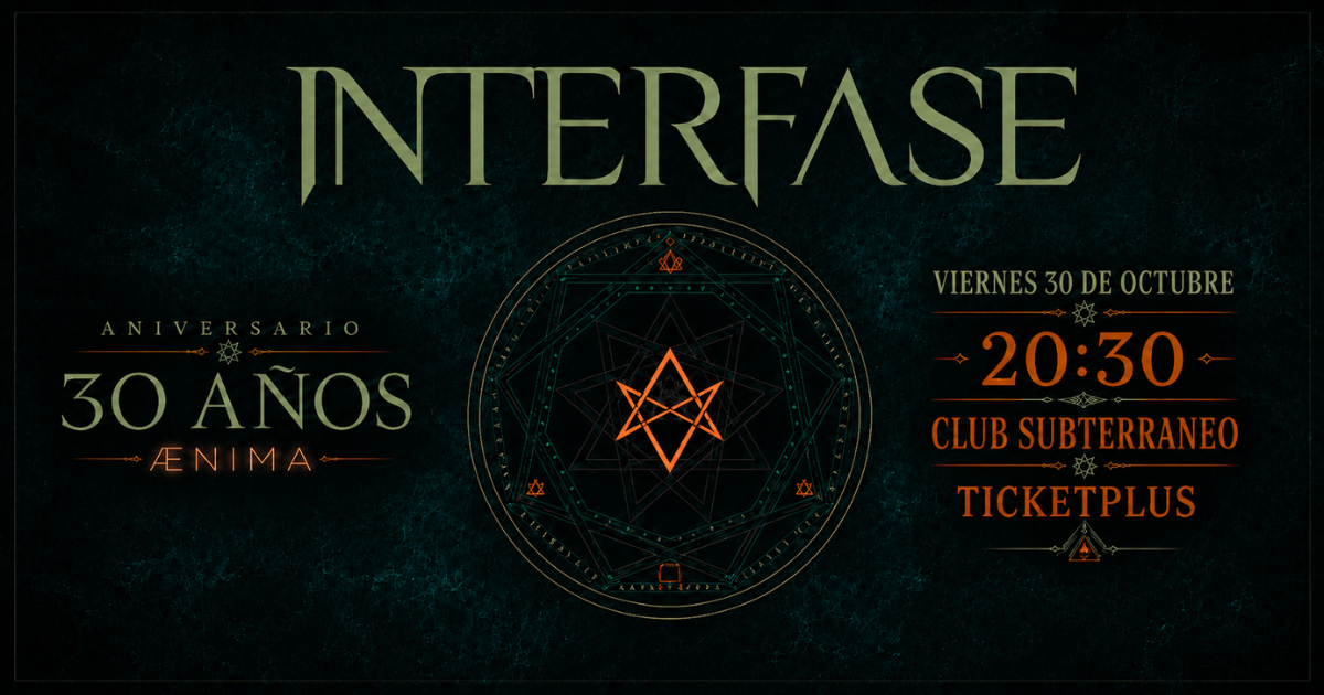 INTERFASE ★ VIERNES 30 OCTUBRE ★ Club Subterráneo
