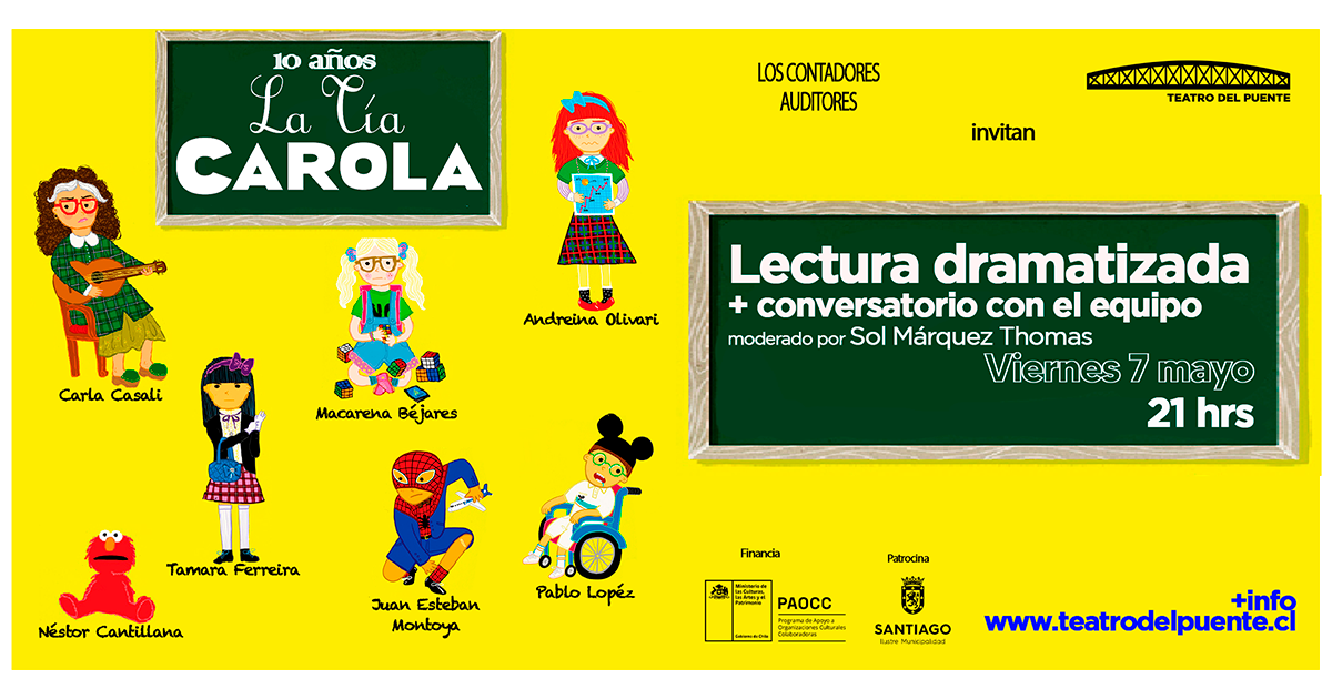 LECTURA DRAMATIZADA "LA TÍA CAROLA" + CONVERSATORIO