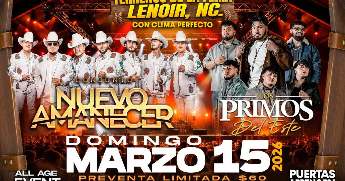 Conjunto Nuevo Amanecer-Los Primos Del Este-Terrenos de la feria Lenoir-Lenoir NC 