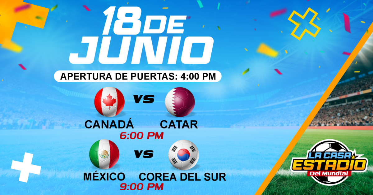 LA CASA ESTADIO DEL MUNDIAL - Canadá vs Qatar & México vs Corea del Sur