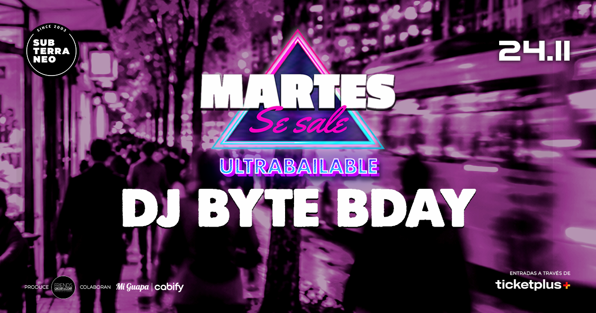 MARTES SE SALE! ★ MARTES 24 NOVIEMBRE ★ Club Subterráneo (+21)