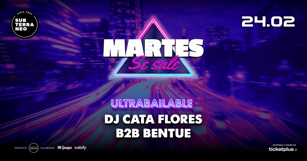 MARTES SE SALE! ★ MARTES 24 FEBRERO ★ Club Subterráneo (+21)