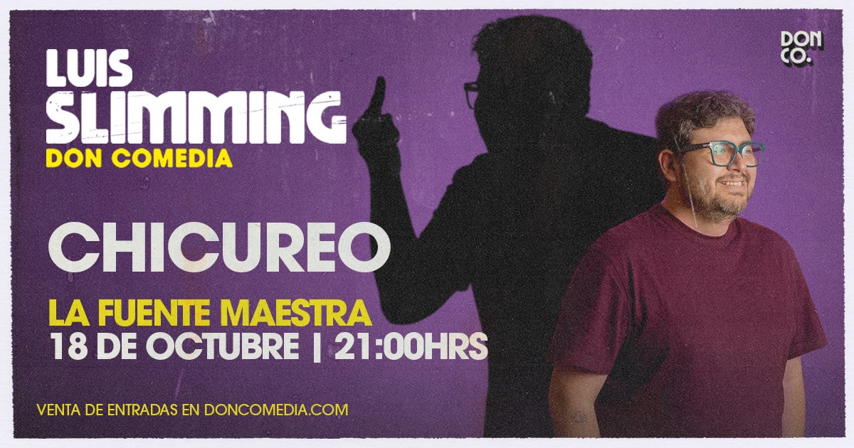 Luis Slimming / Chicureo / La Fuente Maestra / 18 de octubre / 21:00 hrs