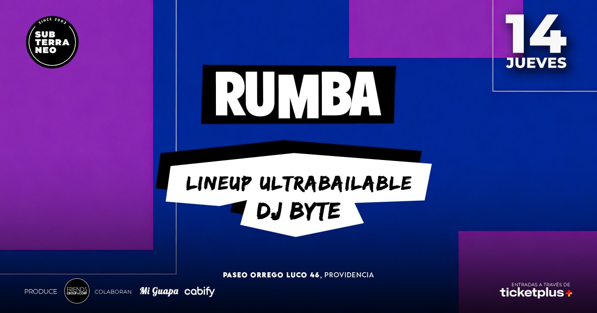 RUMBA Full Ultrabailable ★ JUEVES 14 MAYO ★ Club Subterráneo (+21M & +23H)