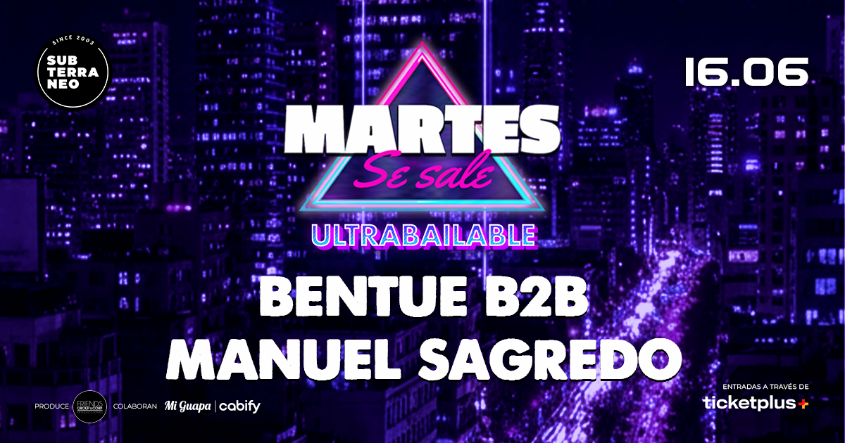 MARTES SE SALE! ★ MARTES 16 JUNIO ★ Club Subterráneo (+21)