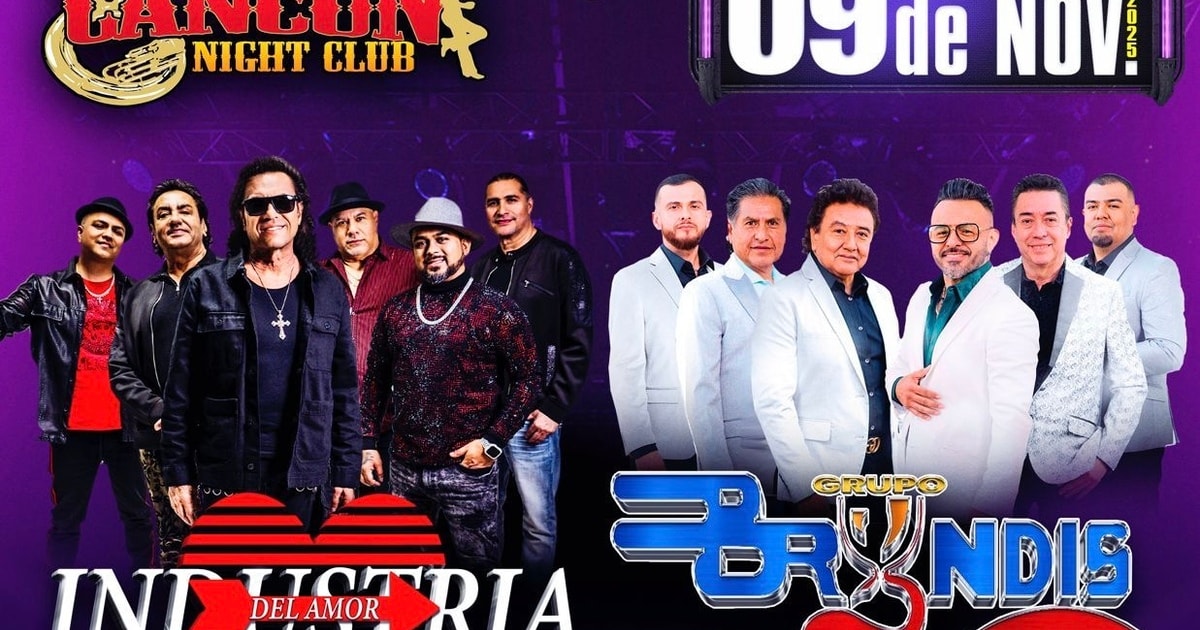 Industria del Amor-Bryndis-Los Gamma de Enrique Mora-Tour Los Mas Romanticos-Cancun Nightclub