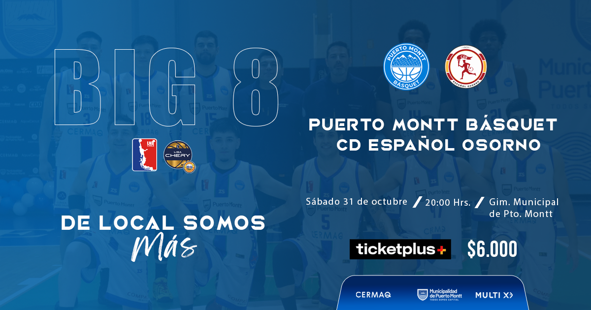 PUERTO MONTT BASQUET VS ESPAÑOL OSORNO LIGA CHERY BY CECINAS LLANQUIHUE
