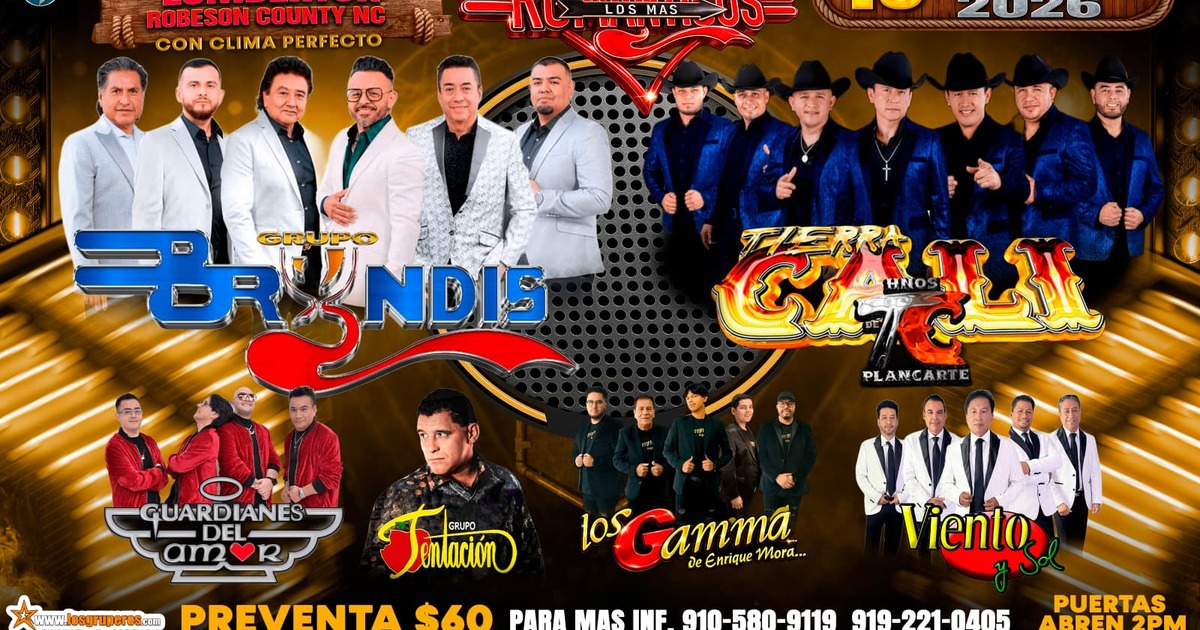 Grupo Bryndis-Tierra Cali-Guardianes del Amor-Grupo Tentacion-Los Gamma de Enrique Mora-Viento y Sol-Terrenos de la Feria Lumberton