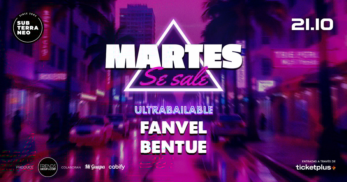 MARTES SE SALE! ★ MARTES 21 OCTUBRE ★ Club Subterráneo (+21)