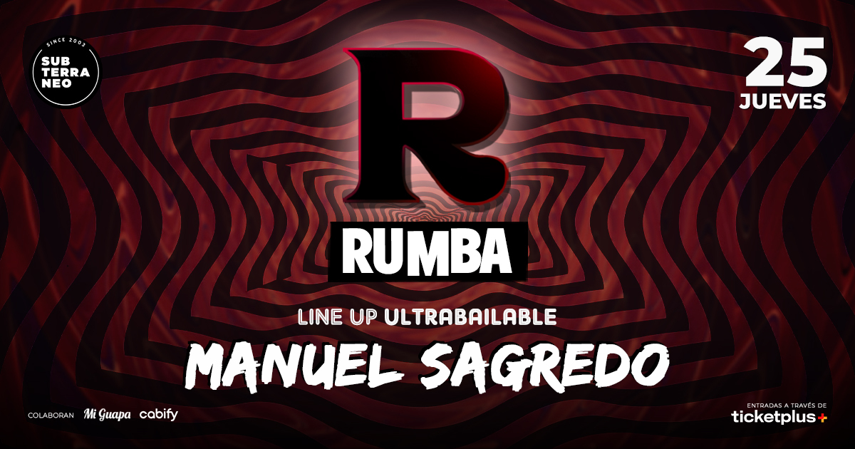 RUMBA Full Ultrabailable ★ JUEVES 25 SEPTIEMBRE ★ Club Subterráneo (+21M & +23H)