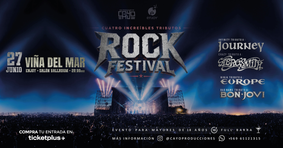 ROCK FESTIVAL (TRIBUTOS) EN ENJOY VIÑA