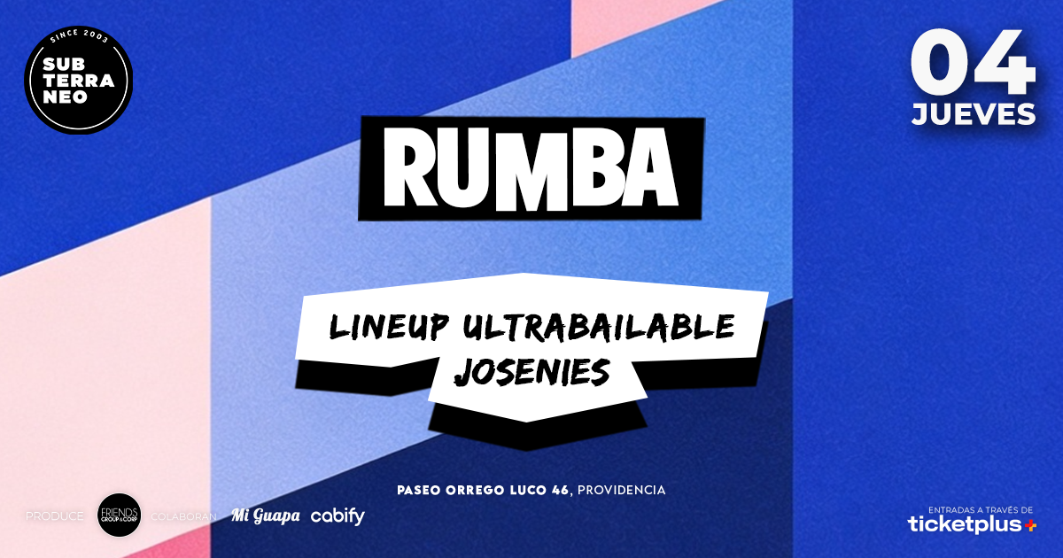 RUMBA Full Ultrabailable ★ JUEVES 04 JUNIO ★ Club Subterráneo (+21M & +23H)