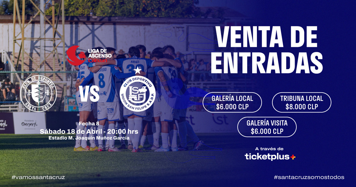 Deportes Santa Cruz vs Unión San Felipe / Liga de Ascenso Caixun 2026