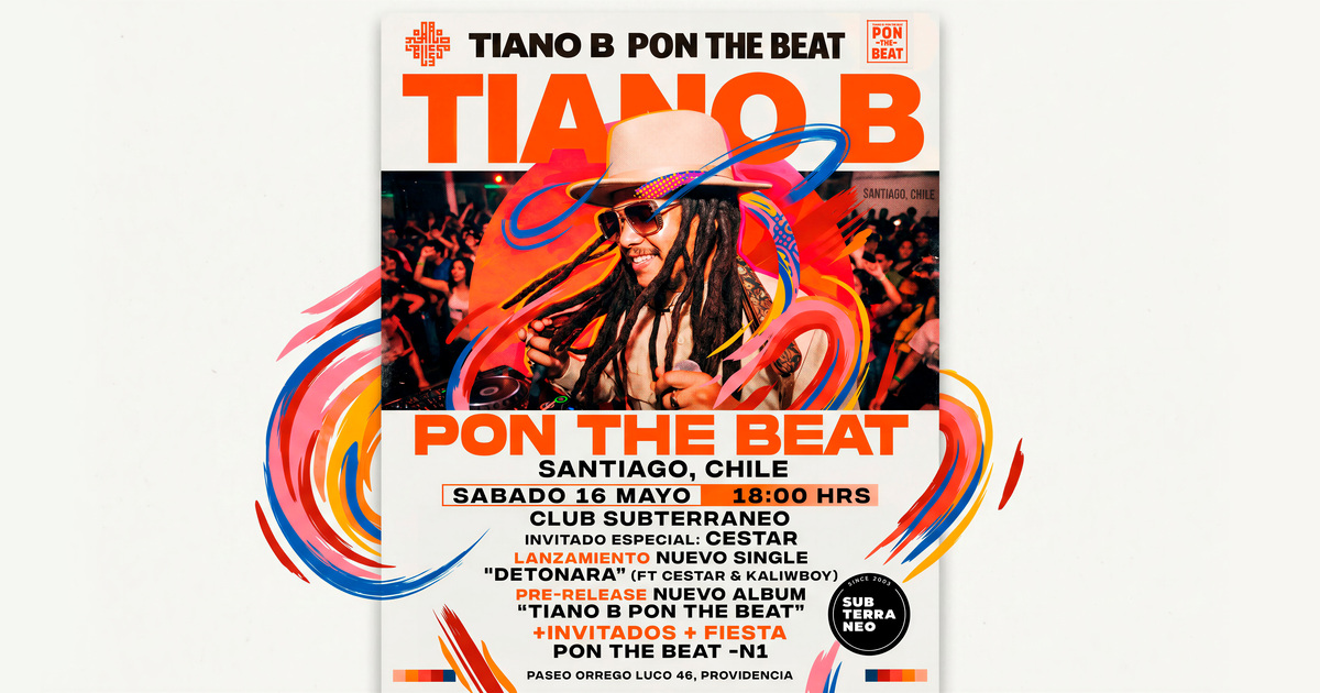 TIANO BLESS PON THE BEAT ★ SÁBADO 16 MAYO ★ Club Subterráneo