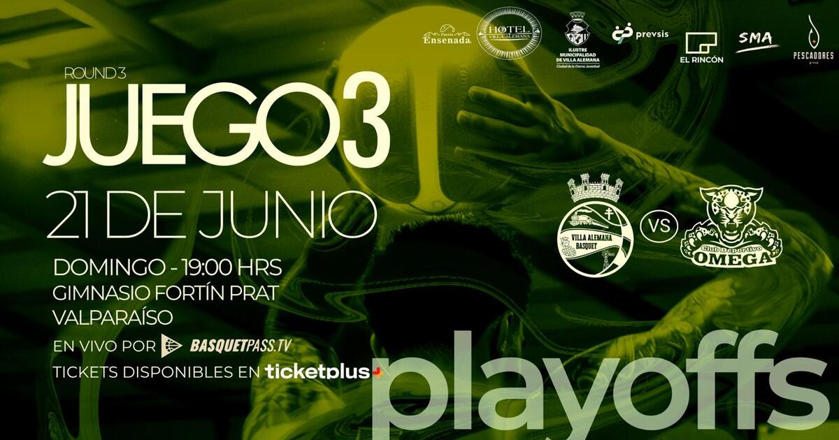Villa Alemana Basquet vs Omega - Playoffs - Juego 3