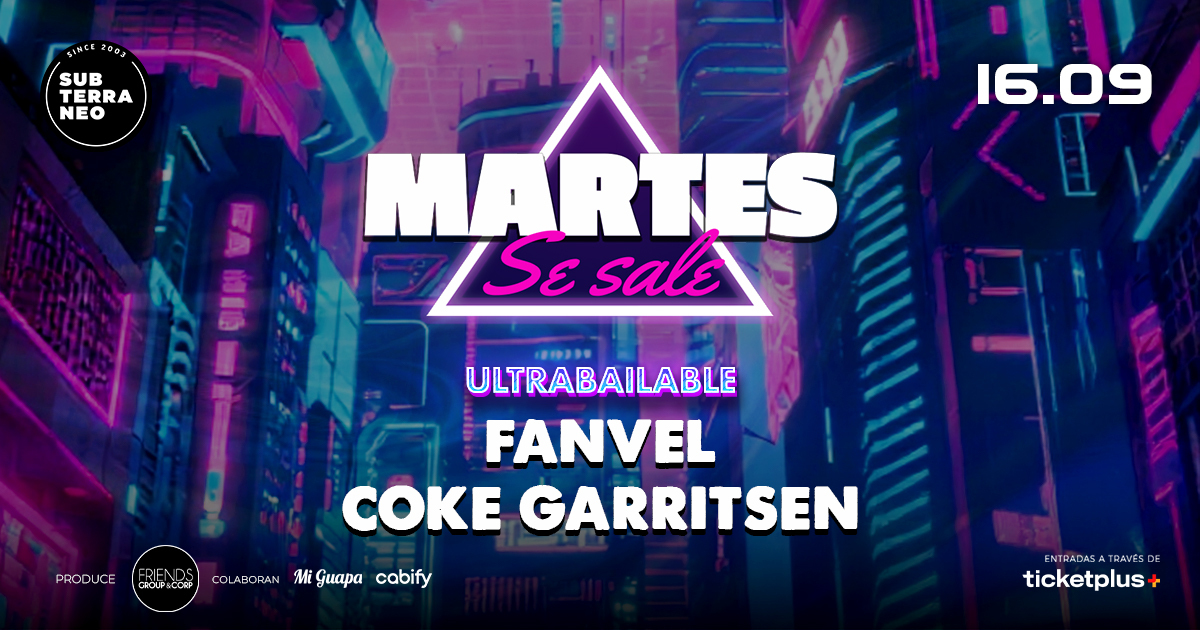 MARTES SE SALE! ★ MARTES 16 SEPTIEMBRE ★ Club Subterráneo (+21)