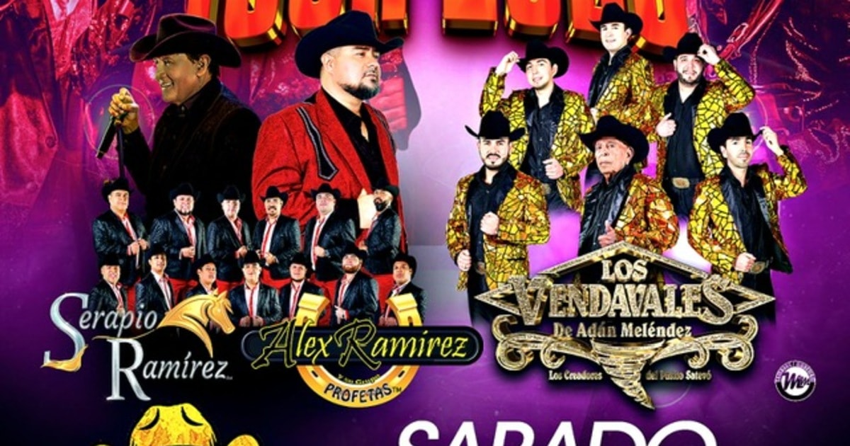 Serapio Ramirez-Alex Ramirez y su Grupo Profetas-Los Vendavales de Adan Melendez-Arriba El Rancho Tour 2026-Vaqueros Norte