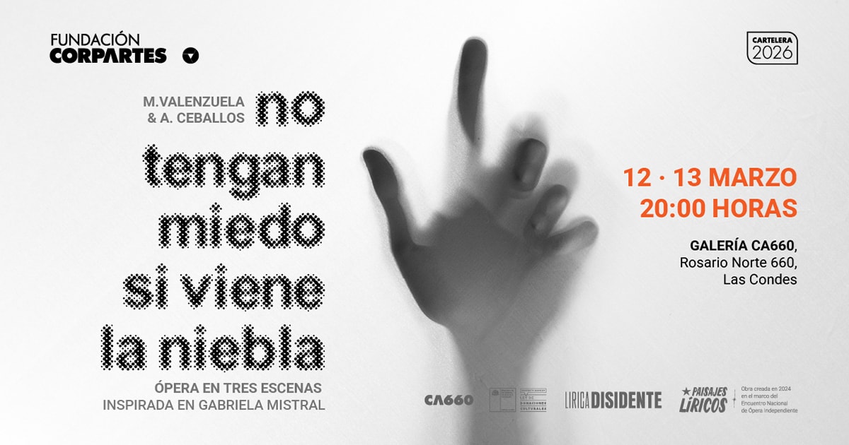 Ópera No tengan miedo si viene la niebla | Galería CA660 Santiago
