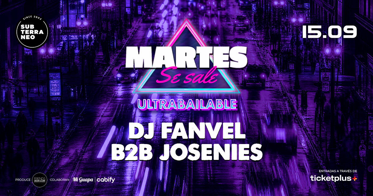 MARTES SE SALE! ★ MARTES 15 SEPTIEMBRE ★ Club Subterráneo (+21)