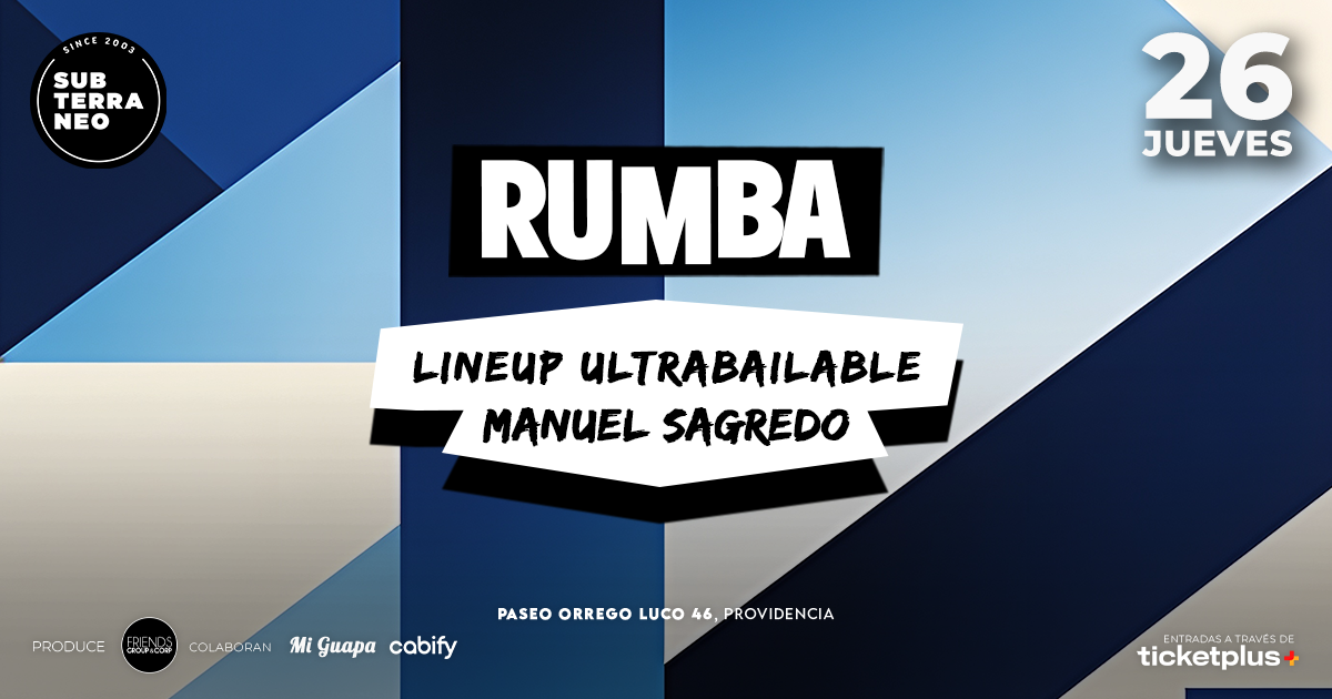 RUMBA Full Ultrabailable ★ JUEVES 26 NOVIEMBRE ★ Club Subterráneo (+21M & +23H)
