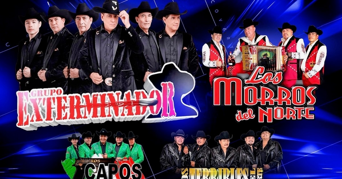 Grupo Exterminador-Los Morros del Norte-Los Capos de Mexico-Los Terribles del Norte-Las Monjas Tour-Maya Nightclub