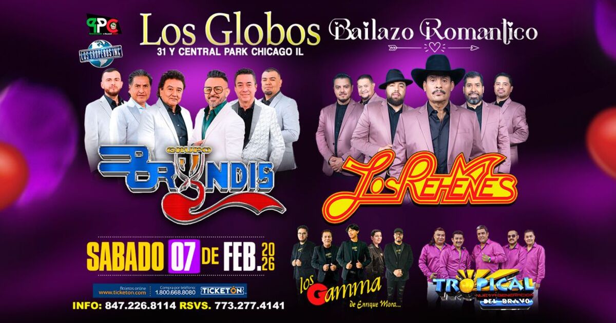 Grupo Bryndis-Los Rehenes-Los Gamma de Enrique Mora-Tropical del Bravo-Los Globos