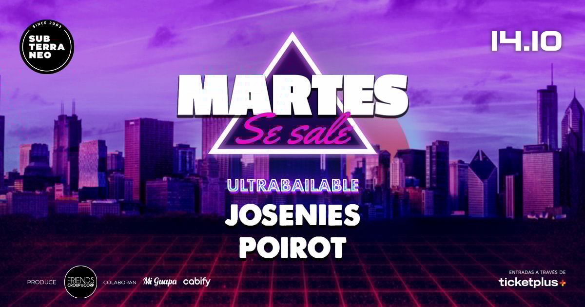 MARTES SE SALE! ★ MARTES 14 OCTUBRE ★ Club Subterráneo (+21)