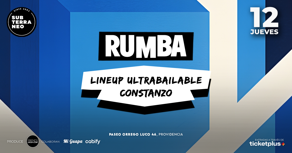 RUMBA Full Ultrabailable ★ JUEVES 12 NOVIEMBRE ★ Club Subterráneo (+21M & +23H)