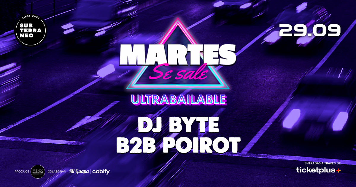 MARTES SE SALE! ★ MARTES 29 SEPTIEMBRE ★ Club Subterráneo (+21)
