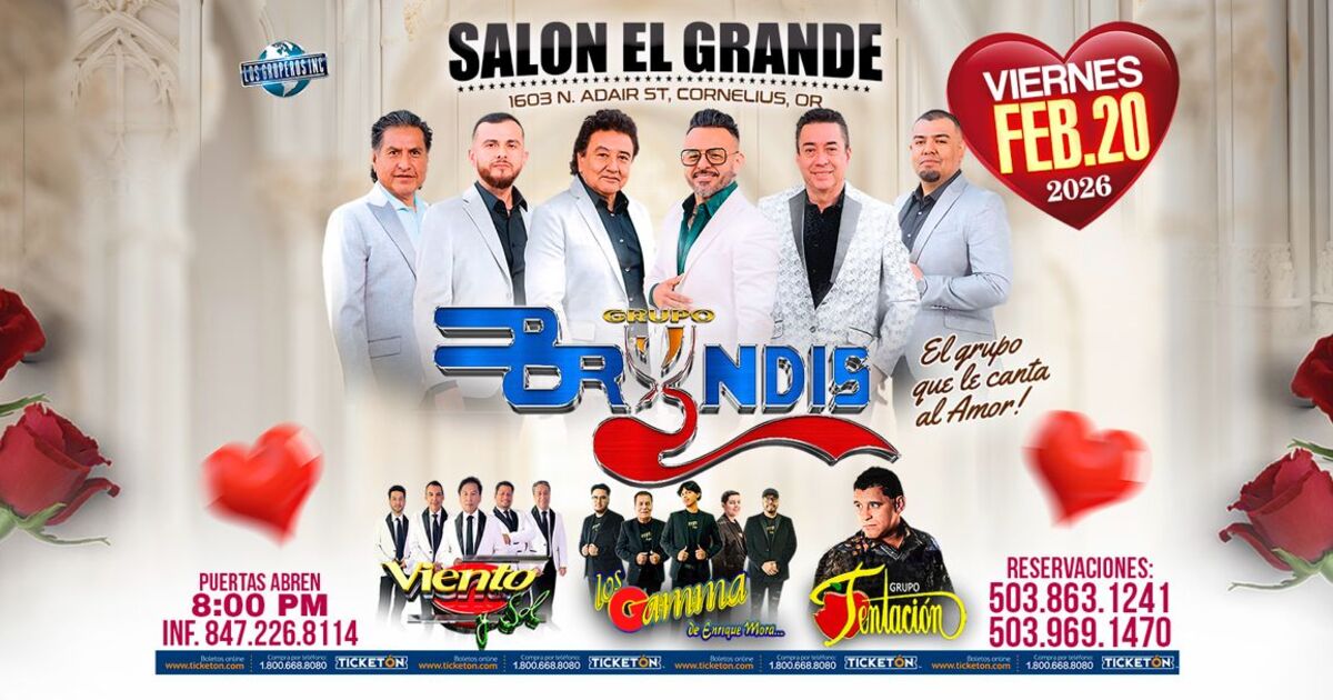 Grupo Bryndis-Viento y Sol-Los Gamma de Enrique Mora-Tentacion-Salon El Grande