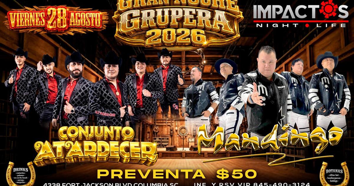 Conjunto Atardecer-Mandingo-Impactos Night Life- Columbia SC