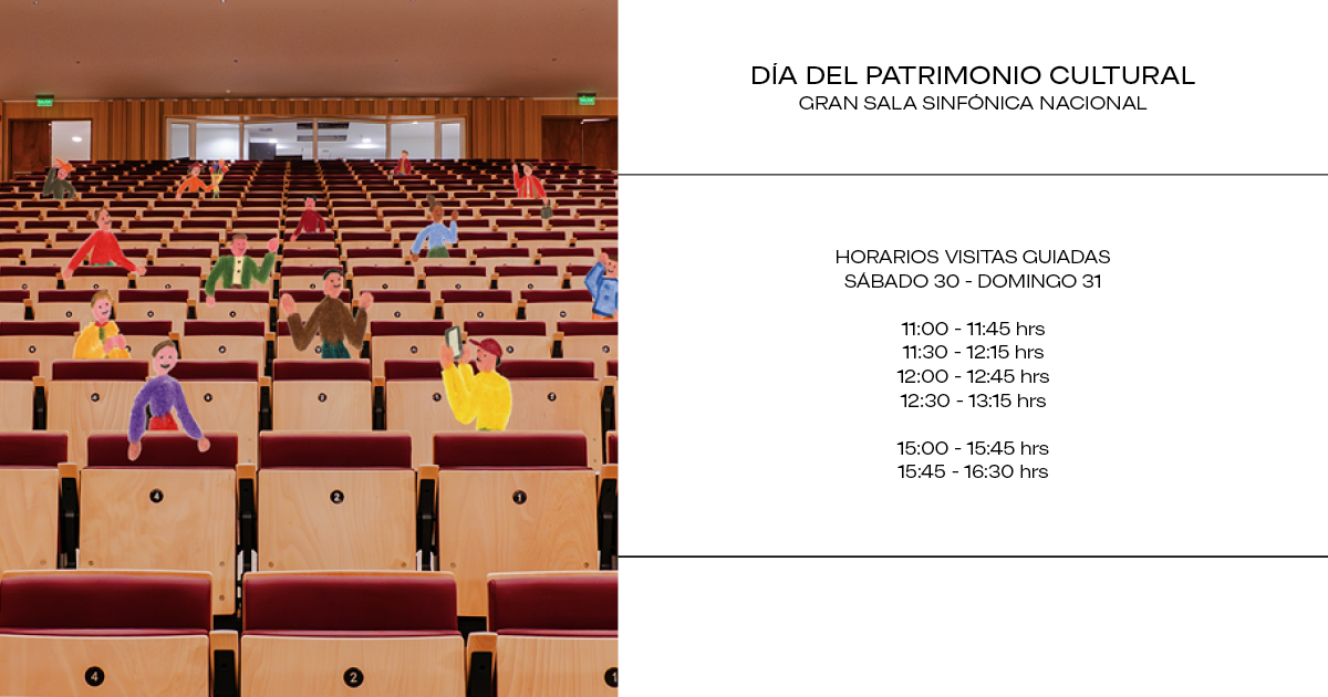Día de los Patrimonios 2026 / Visitas guiadas / Gran Sala Sinfónica Nacional 