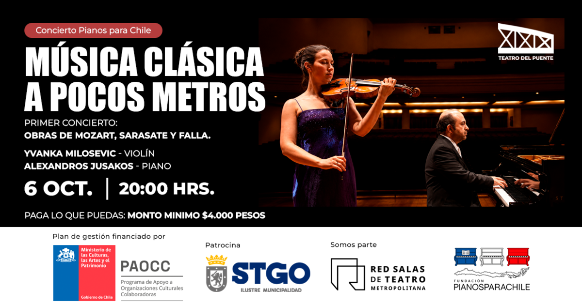 Yvanka Milosevic, violín - Alexandros Jusakos, piano - Obras de Mozart, Sarasate y Falla