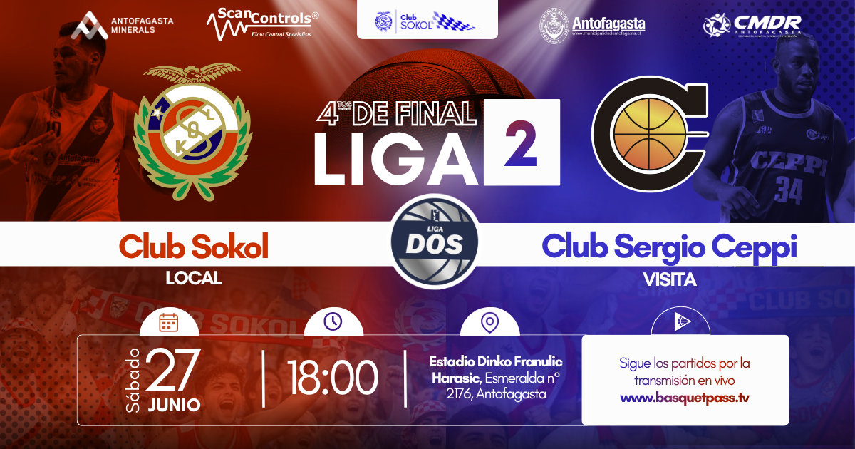 LIGA DOS SOKOL ANTOFAGASTA VS CLUB SERGIO CEPPI