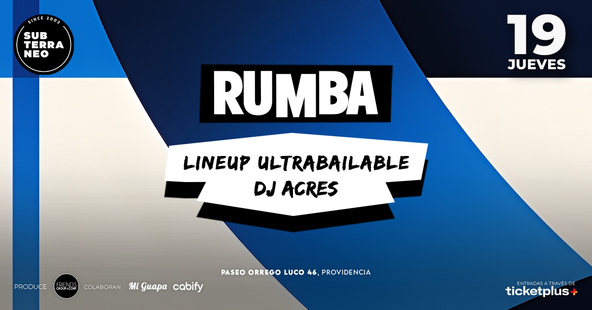 RUMBA Full Ultrabailable ★ JUEVES 19 NOVIEMBRE ★ Club Subterráneo (+21M & +23H)