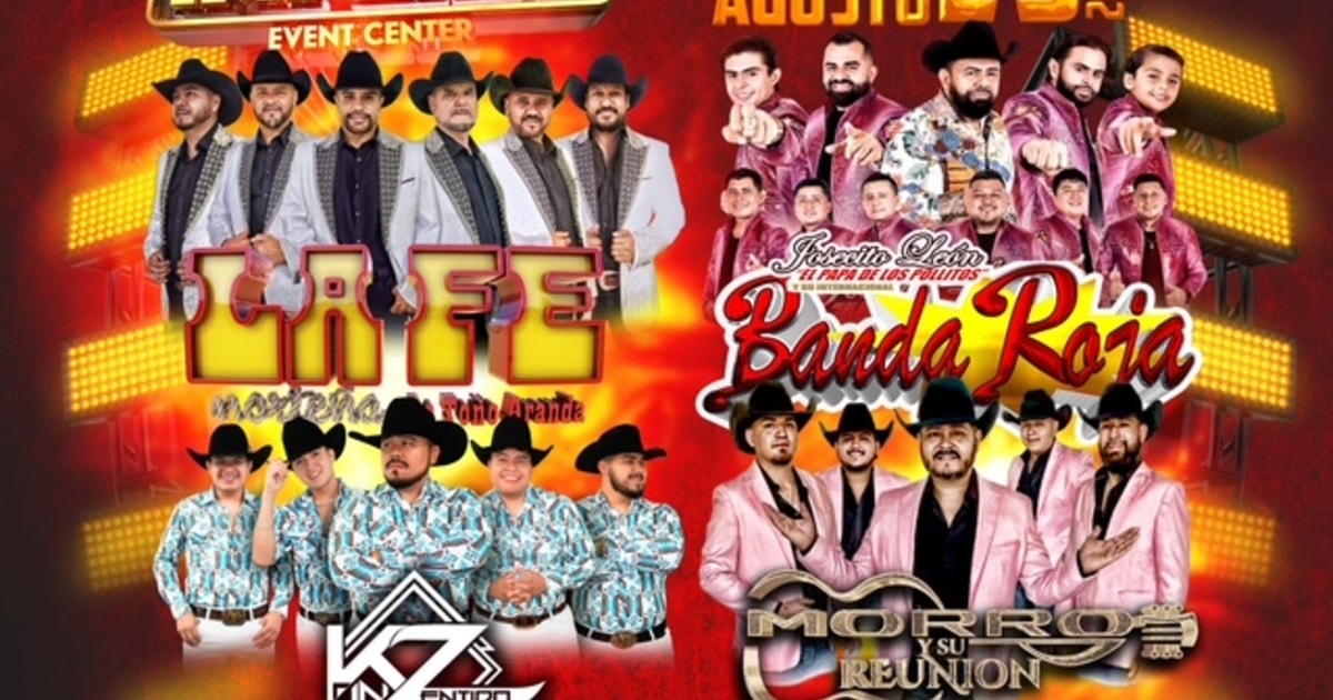 La Fe Nortena de Tono Aranda-Josecito Leon y su Banda Roja-Konzentido de Afid Ferrere-Morro y su Reunion-Imperio Event Center