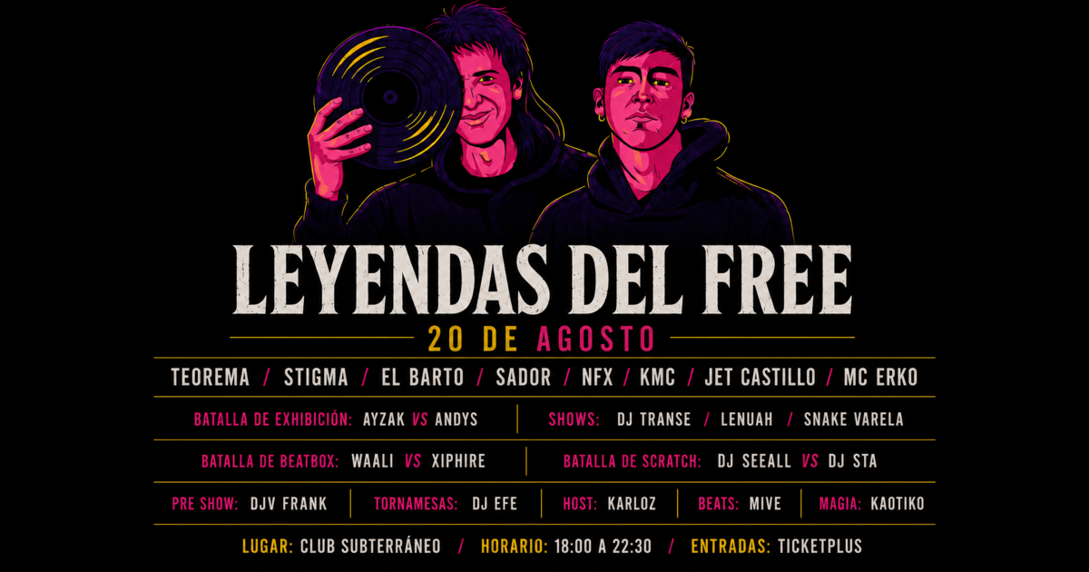 LEYENDAS DEL FREE 🎵 JUEVES 20 AGOSTO ★ Club Subterráneo